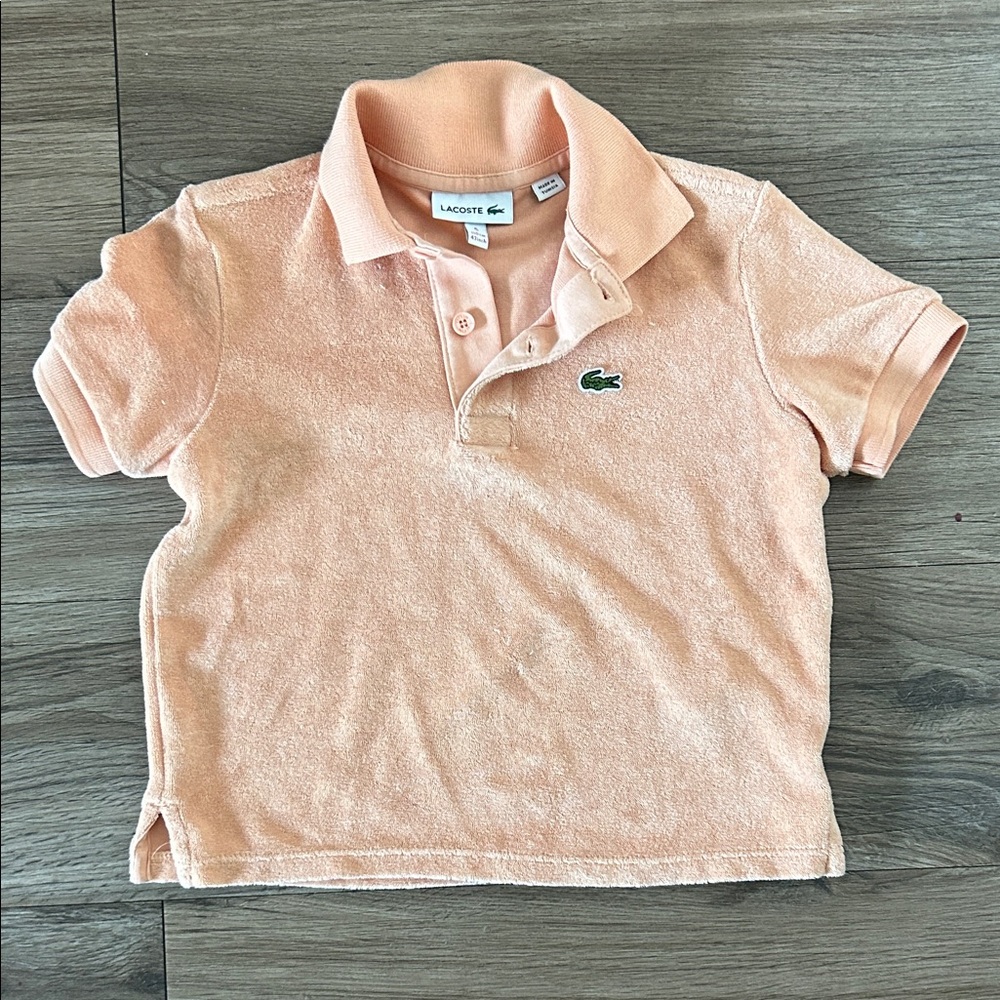 Lacoste Kids Light Coral Polo Shirt